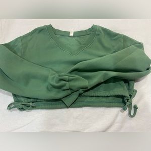 Pacsun green cropped sweatshirt